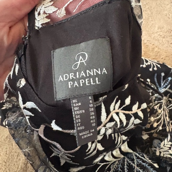 Adrianna Papell black floral mesh dress, Women’s 6 - Picture 9 of 9